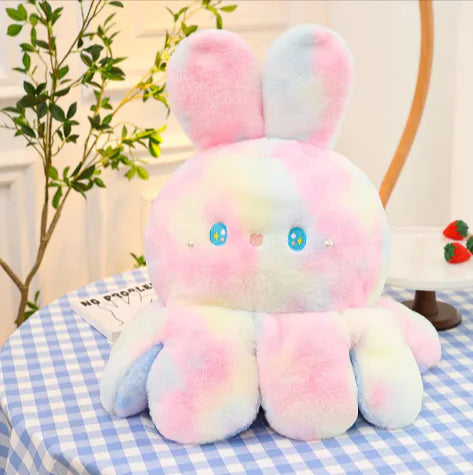 Reversible Octopus Rabbit Plush Companion