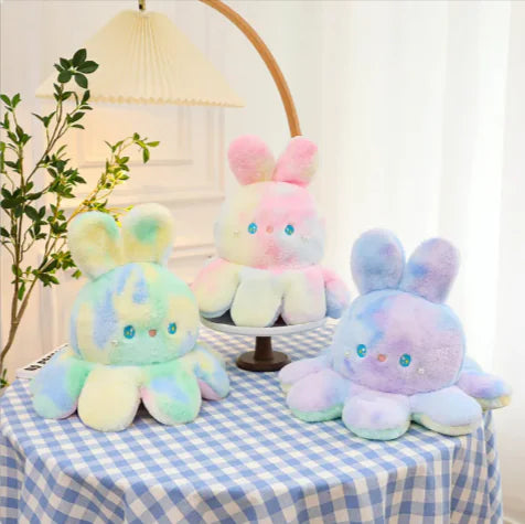 Reversible Octopus Rabbit Plush Companion
